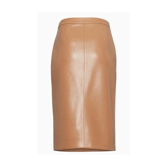 Aritzia Leather Midi Pencil Skirt - Picture 2 of 8